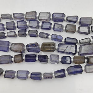 Increíbles pepitas de piedras preciosas de iolita natural, hebras de cuentas sueltas, hebras de cuentas de pepitas de piedra natal - Product Image 3