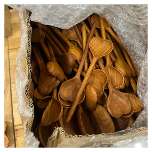 ช้อนไม้แบบชนบทสำหรับการทำอาหารแบบดั้งเดิมกวนผสมและนำเสนอจานในสไตล์ - Product Image 2