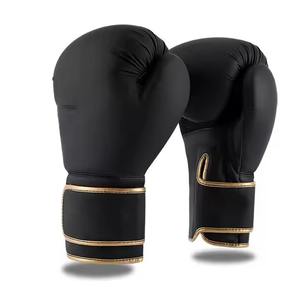 Gants de boxe imperméables professionnels en cuir de haute qualité 16 OZ Pro pour l'entraînement aux arts martiaux de combat - Product Image 1
