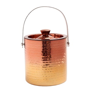 Seau à glace en acier 1.5 L, refroidisseur de vin avec poignée, grand Champagne, seau à glace pour bière, haute qualité, nouveau Design, pas cher, 2023 - Product Image 1