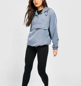 แจ็กเก็ตกันลมโพลีเอสเตอร์กันน้ำน้ำหนักเบามีซิประบายอากาศได้โลโก้ออกแบบได้ตามต้องการ - Product Image 2