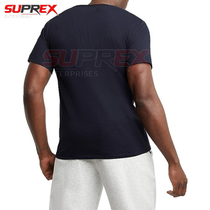 T-shirts décontractés pour hommes 2026 en coton/bambou, séchage rapide, doublure polaire écologique, vêtements de sport, dernier design - Product Image 2