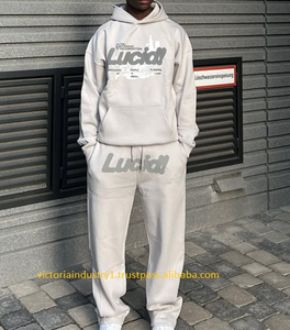 Conjuntos Deportivos Unisex con Lavado Ácido y Estampado 3D, Térmicos, Transpirables, Tallas Grandes, Estilo Urbano, 100% Algodón Felpa - Product Image 3