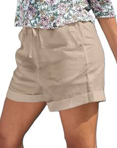 100% coton course court respirant confort personnalisable Shorts pour femmes Shorts couleur unie usage extérieur court avec poches - Product Image 1