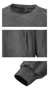 2024 nuevo producto sudadera Retro 400g American Hoodie para hombres de gran tamaño estilos de moda bordado Hoodie - Product Image 3