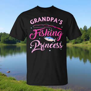 T-shirt personnalisable promotionnel « Grand-père's Best Fishing Bass Fisher Princess » - Product Image 3
