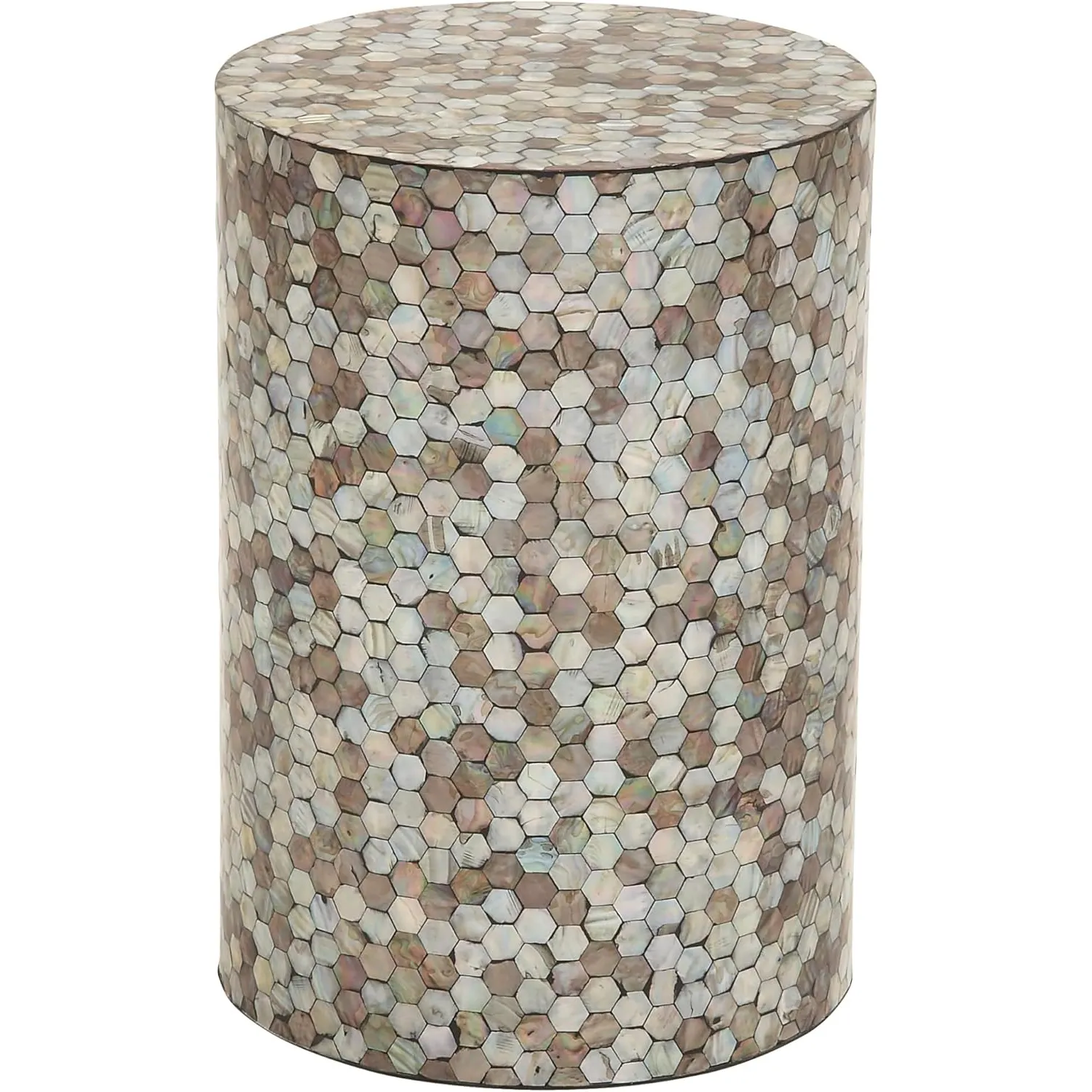 Promotions! TienPhong Handmade Deco 79 Mother of Pearl Shell Geometric Handmade Side End Accent Table