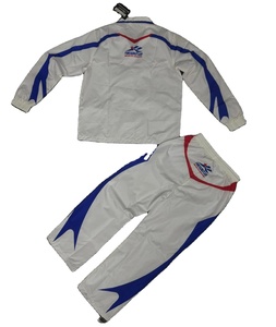 Custom Logo Autumn Woven Satin Waterproof Quick Dry Sporty Polyester Men's Two Piece Windbreaker Tracksuit Set OEM ODM Service - Product Image 2