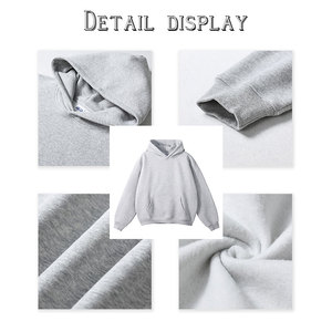 Hot Classic 350g Algodón Hombres Drop Shoulder Hoodie Sudadera Cómodo Jersey de gran tamaño Sudadera con capucha en blanco Sudaderas con capucha personalizadas para hombres - Product Image 3