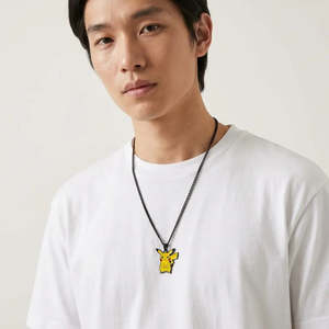Collar con Colgante de Pokémon Chapado en Oro, Cadena de Eslabones Moderna con Ópalo, Acero Inoxidable y Aleación, Regalo con Número y Dibujo Animado - Product Image 3