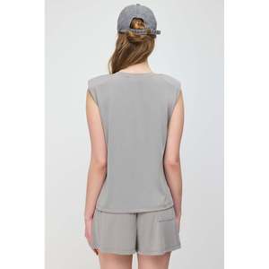 T-shirt sans manches pour femme Vatka, col rond décontracté, coupe régulière, taille 2XL XL, 100% modal, été, avec logo - Product Image 5