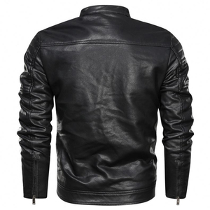 Chaqueta de Motociclista de Cuero Vintage para Hombre, Marca 2024, Personalizada, Impermeable y Cortavientos para Invierno - Product Image 2