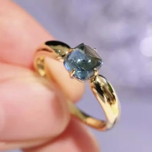 Handmade Natural Blue Topaz Cabochon <b>Ring</b> High Quality <b>925</b> Sterling <b>Silver</b> Vintage Style for Weddings and Special Occasions - Product Image 5