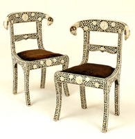 Chaise en incrustation d'os de haute qualité indienne, fabriquée à la main en Inde, prix direct d'usine raisonnable, chaise en incrustation d'os pour la maison, l'hôtel, la villa