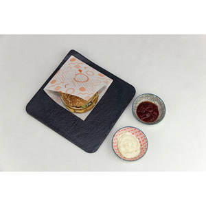 Sacchetto di Carta Antigrasso con Stampa Memphis 15x15cm 35gsm, Apertura su Due Lati, Carta Professionale, 3000 Pezzi, B2B - Product Image 1