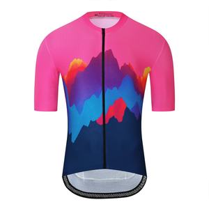 Maillot de Ciclismo Personalizado por Sublimación, Unisex, Manga Corta, Ligero, de Secado Rápido, Cortavientos, Antibacteriano, de Poliéster y Elastano, con Cremallera Trasera - Product Image 1