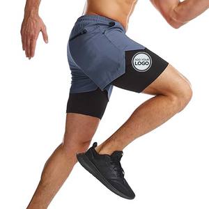 Mens Fitness Activewear Liner Shorts Hombres Athletic Short Workout Gym Shorts para hombres con bolsillos con cremallera, Pequeño-5X - Product Image 2