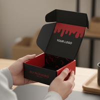 Boîte d'emballage rigide en carton ondulé écologique, fabriquée à partir de matériaux recyclés, avec estampage à chaud en feuille d'or, gaufrage et impression UV, avec éponge