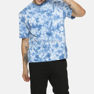 Nueva llegada de alta calidad de los hombres Tie Dye Camisetas Cantidad a granel en algodón teñido liso/tejido de punto de Bambú - Product Image 4