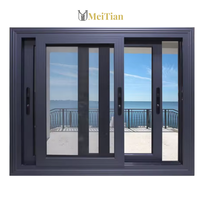 Ventanas Corredizas de Alta Seguridad, Modernas, Exteriores, Pequeñas, Horizontales, de Aleación de Aluminio, Doble Acristalamiento, Anticorrosivas y Resistentes al Viento
