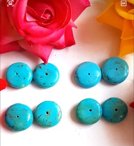 Necklace Jewelry Making Arizona <b>Turquoise</b> Donuts <b>Beaded</b> Jewelry Gemstone Loose Cabochon Gemstone For Earring Jewelry Making - Product Image 1