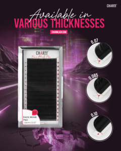 Charmlash - Bandejas de Extensiones de Pestañas de Mink Sintético de Marca Privada, Extensiones de Pestañas Individuales 6D, Material Negro de Mink Sintético Profesional - Product Image 4
