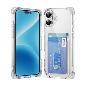 เคสกันกระแทกมุม iPhone 16 Plus 6.7 นิ้ว พร้อมช่องใส่การ์ด แบบใส - Product Image 1