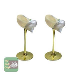 Coupe à vin unique en coquillage fait main au Vietnam, polie, pour offrir en cadeau lors de mariages et de dîners raffinés - Product Image 2