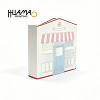 Boîte en papier pliable en forme de maison, écologique et recyclable, emballage personnalisé pour maison de poupée, biscuits, collations, petits cadeaux, cosmétiques