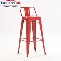Chaises et tables en fer pour comptoir de club, cuisine industrielle, salle à manger, chaises hautes avec repose-pieds, tabouret de bar haut en métal moderne pour salon