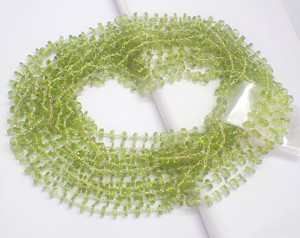 Collar de cadena fina de 18 pulgadas de Plata de Ley 925 hecho a mano con cuentas de peridoto étnico - Product Image 3