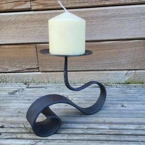 Bougeoir en métal de meilleure qualité au design antique avec forme et taille personnalisées bougeoir fini enduit de poudre noire - Product Image 3