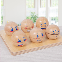 Jouets sensoriels éducatifs Montessori pour bébés, blocs de construction d'expressions et d'émotions, jouet en forme de balle