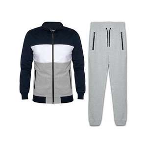 ชุดวอร์มผ้าฟลีซแฟชั่นสำหรับผู้ชาย, ชุดวอร์มฤดูหนาวเนื้อผ้าฝ้าย100% ดีไซน์ลายทางไร้รอยต่อสำหรับผู้ชาย - Product Image 1