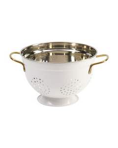 Passoire en métal à mailles profondes en acier inoxydable avec base large pour laver les légumes égouttoirs pâtes nouilles fruits - Product Image 5