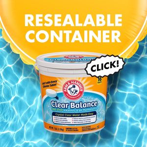 ARM & HAMMER Clear Balance Comprimés d'entretien de l'alcalinité et du pH pour piscine, Équilibrant d'eau, 16 unités - Product Image 6