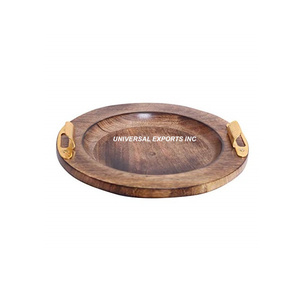 Luxury Natural Wooden Handmade Eco-Friendly Decorative Serving Tray Platter Multi-Functional High Quality Shape Hot-Selling - Product Image 1