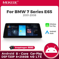 Unité de tête de radio automatique Mekede Qualcomm Snapdragon 680 pour BMW Série 7 E65 2001-2008 BT Wireless Car-play 8Gb 256Gb IPS Screen