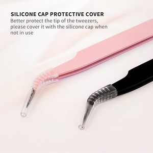 Pinzas para Extensión de Pestañas 3D de Acero Inoxidable Color Negro, Pinzas para Cejas y Pestañas, Artículos de Belleza - Product Image 6