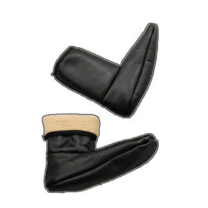 Chaussettes unisexes en cuir véritable, motif lettres, respirantes, écologiques, double semelle en cuir, douces et confortables - Product Image 6