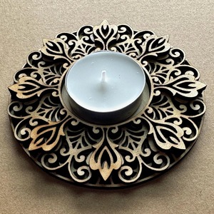 Wooden Six Column <b>Candle</b> <b>Holder</b> Suitable For Home Decor Table Centerpiece And Festive Lighting Handcrafted From India - Product Image 4