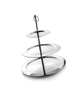 ขาตั้งเค้กและขนมอบทำจากโลหะ3ชั้นหรูหราทำจากสเตนเลสสตีลสินค้าใหม่ - Product Image 1