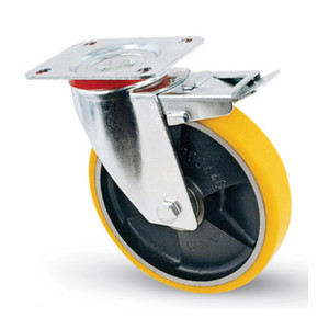 Ruota Ultraleggera Girevole con Freno Diametro 80 mm - Product Image 2