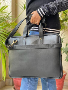 Nouveau véritable fait à la main véritable Crunch cuir bref ordinateur portable sac de messager étui pour ordinateur portable porte-fichier bureau utilisation sac ordinateur portable sacs à bandoulière - Product Image 3