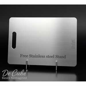 Tabla de cortar de acero inoxidable, tabla de preparación de cocina personalizada, duradera, no tóxica, ligera, apta para lavavajillas, 4mm de espesor - Product Image 2