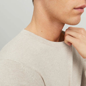 Camisetas de manga larga lisas para hombre, de mezcla triple, corte regular, ecológicas, súper suaves, que absorben la humedad, ideales para personalizar. - Product Image 4