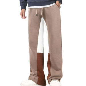 Pantalon large empilé personnalisé pour hommes Pantalon de jogging de couleur unie Pantalon de survêtement droit Bootcut Pantalon de survêtement évasé avec logo Pantalon évasé - Product Image 4