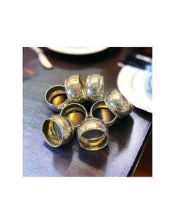 Elegante servilletero de metal de forma cuadrada con acabado dorado cepillado para restaurantes de lujo - Product Image 2