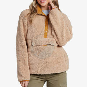 เสื้อสเวตเตอร์สวมหัวขนแกะเชอร์ปาสำหรับผู้หญิงสินค้าออกใหม่ลำลองใส่ออกกำลังกายในฤดูหนาว - Product Image 1