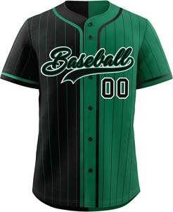 Camiseta de béisbol atlética transpirable abotonada, camiseta de softball juvenil personalizada, aparejos bordados de malla de secado rápido, sarga sublimada de EE. UU. - Product Image 5